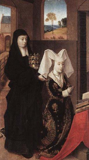 Isabel of Portugal with St Elizabeth, Petrus Christus